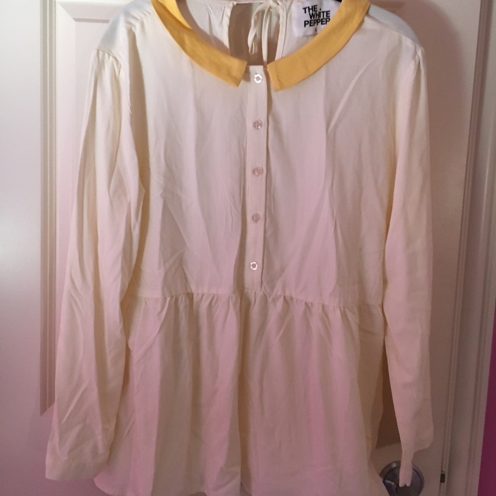 Urban Outfitters cream and yellow top