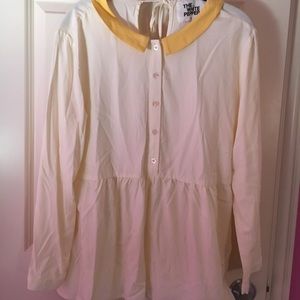 Urban Outfitters cream and yellow top