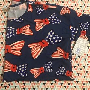 NWT Americana bows XL Lularoe Irma