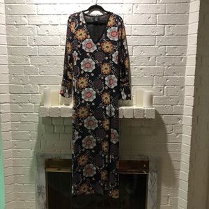 Retro Floral Maxi Dress