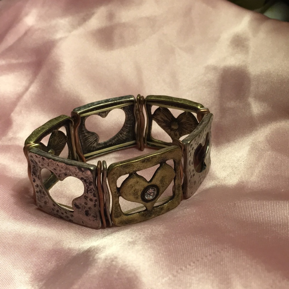 Valentine's Day 💝✨metal heart stretchy bracelet