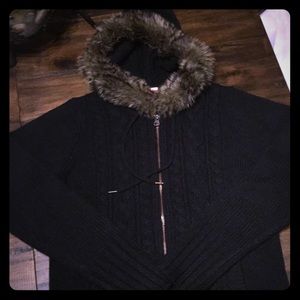 Puma faux fur hoodie sweater
