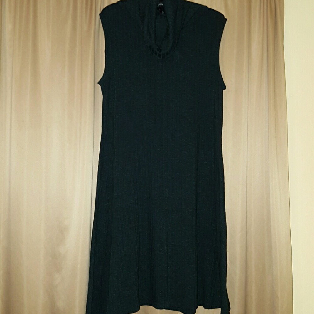 Dark green sweater dress