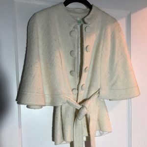 Anthropologie off white "Iil" capelet