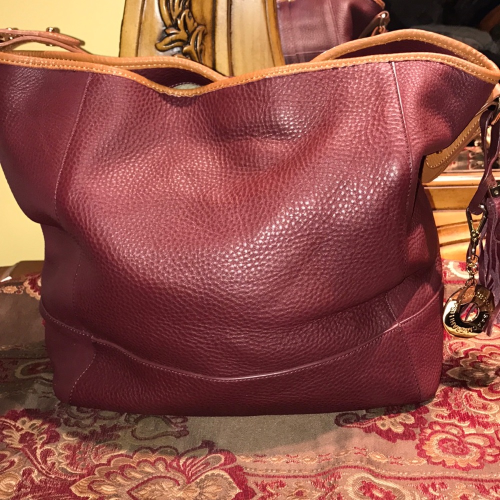 Isaac Mizrahi Burgundy Tote - beautiful leather