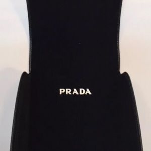 PRADA Glasses/ Sunglasses Black Leather Hard Case