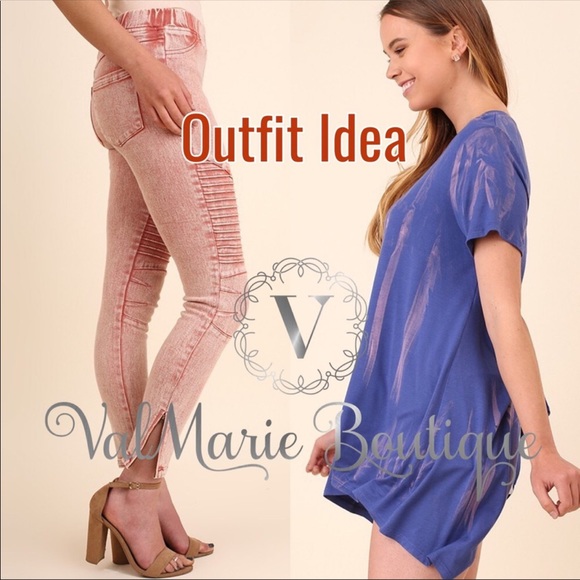 📍LAST 1- Clay Moto Ankle Zip Stretchy Pants - Picture 3 of 3