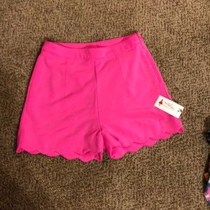 Pink high waisted shorts