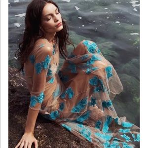 For love and lemons orchid dress in blue. Used.