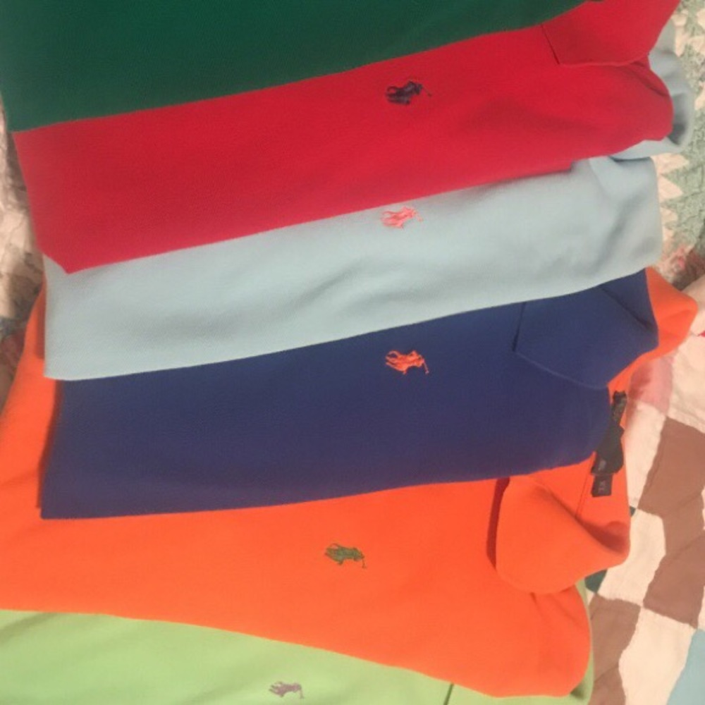 6 authentic Ralph Lauren Men’s Polos Size XL