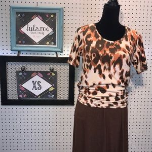 Leopard Print Perfect T & Brown Carly - LuLaRoe