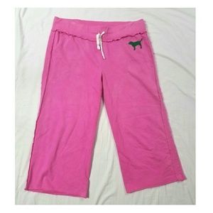 PINK Victorias Secret Pink Capris Sweatpants Large