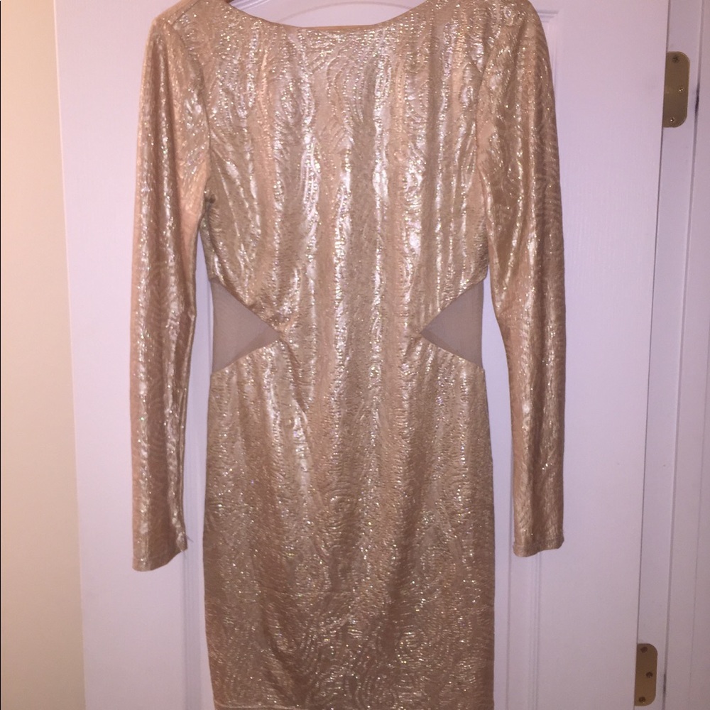 Arden B. Gold Mini Dress