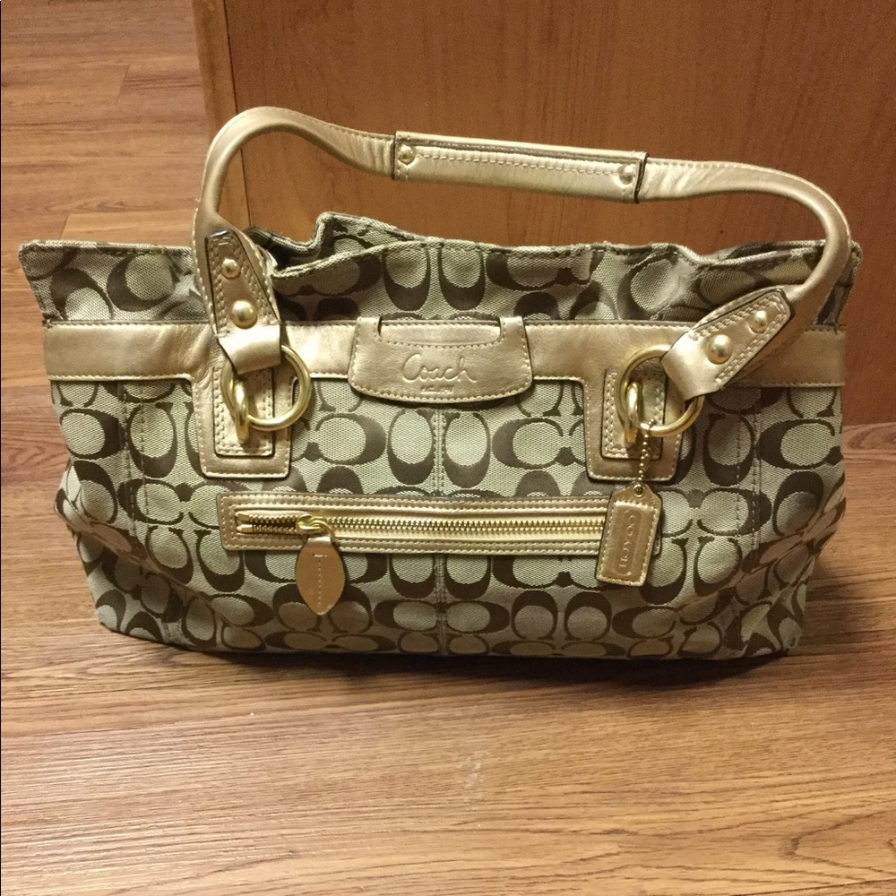 Monogrammed Coach purse