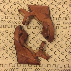 Frye Leather Wedge Heels