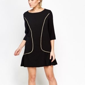 Flared Hem Contrast Dress