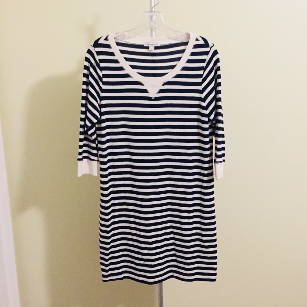 BANANA REP. Navy & White Nautical Sweater-Dress - Picture 1 of 4