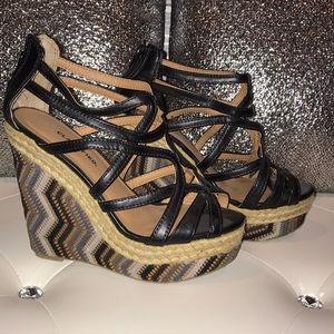 Multi Colored Platform Wedge