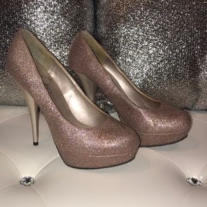 Candies: Pink Multi-Colored Glittered Heels