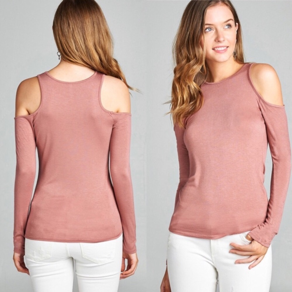 Cold Shoulder Pretty Pink Top
