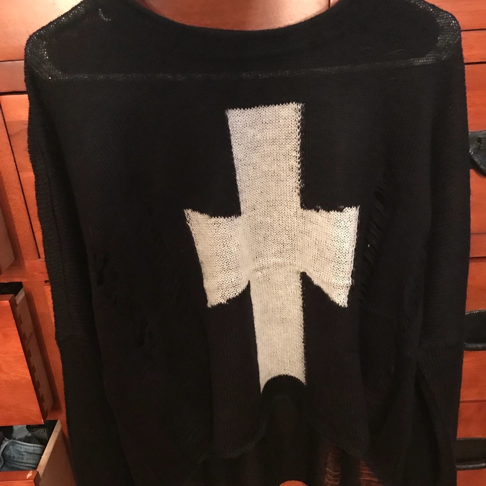 Forever 21 Distressed Oversized Sweather