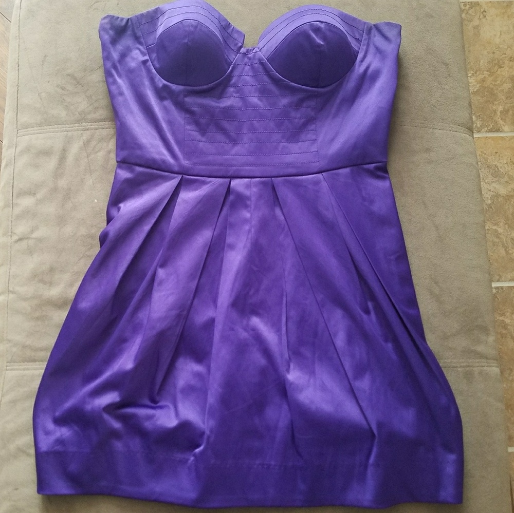 Satin strapless dress