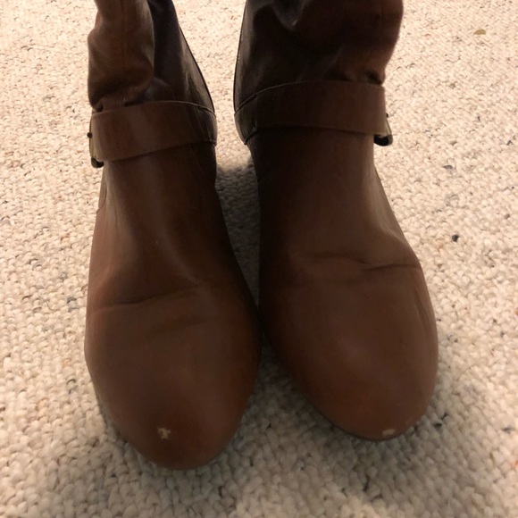 🍁SALE Brown Strappy Wedge Boots sz 10 - Picture 2 of 6