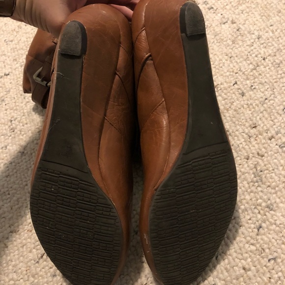 🍁SALE Brown Strappy Wedge Boots sz 10 - Picture 4 of 6
