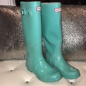 Mint Green Hunter Rain Boots