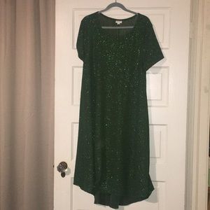 2XL LuLaRoe Elegant Green Sparkly Carly