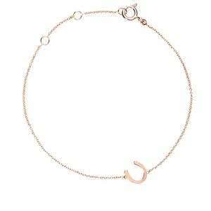 Claire Aristides 9K Rose Gold Horseshoe Bracelet