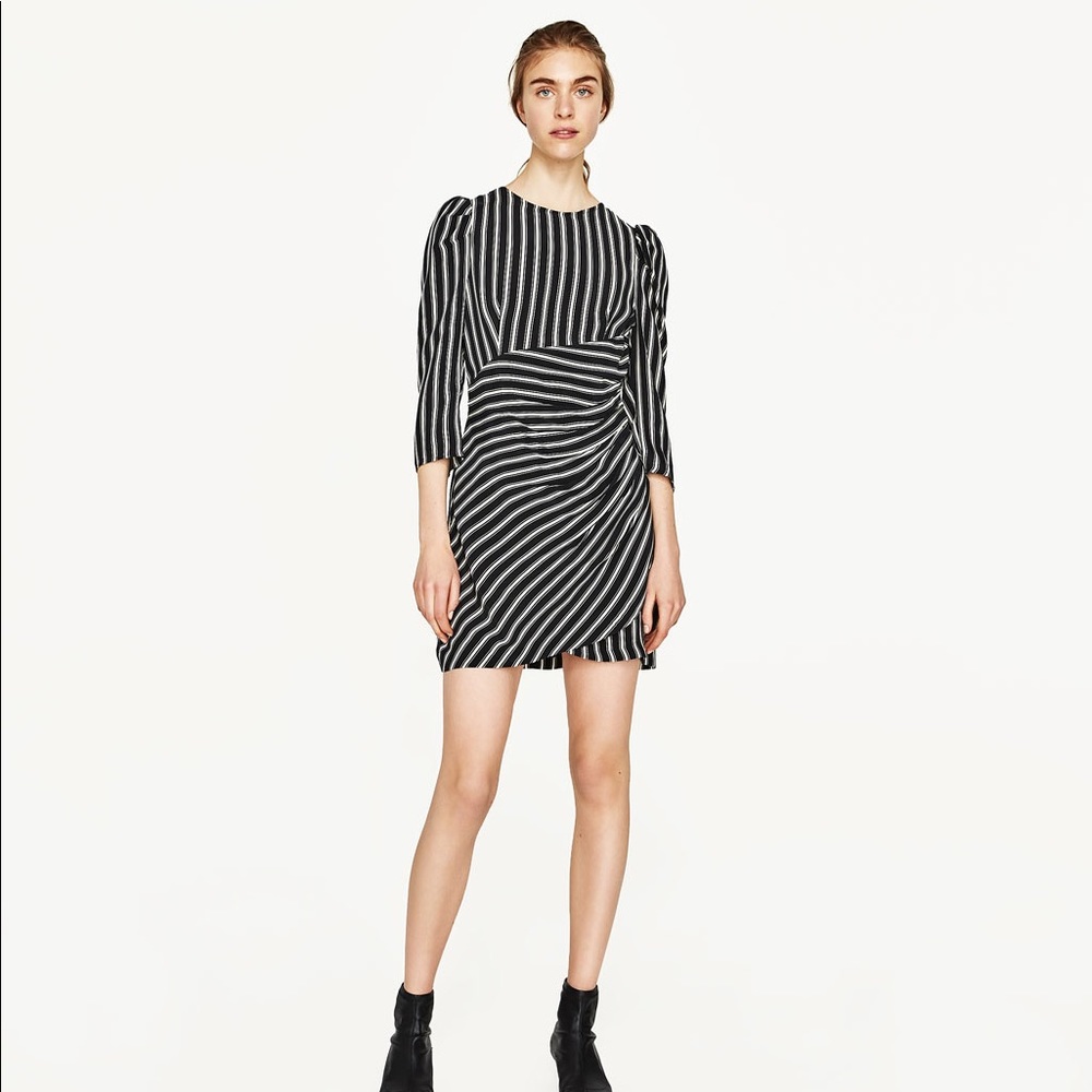 Zara flowing striped dress