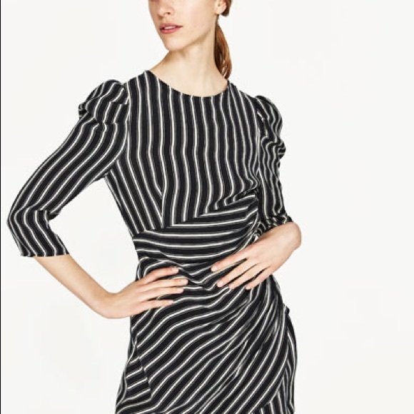 Zara flowing striped dress - Picture 2 of 4