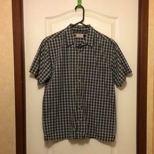 Arizona Jeans Button Up Plaid Boys Shirt