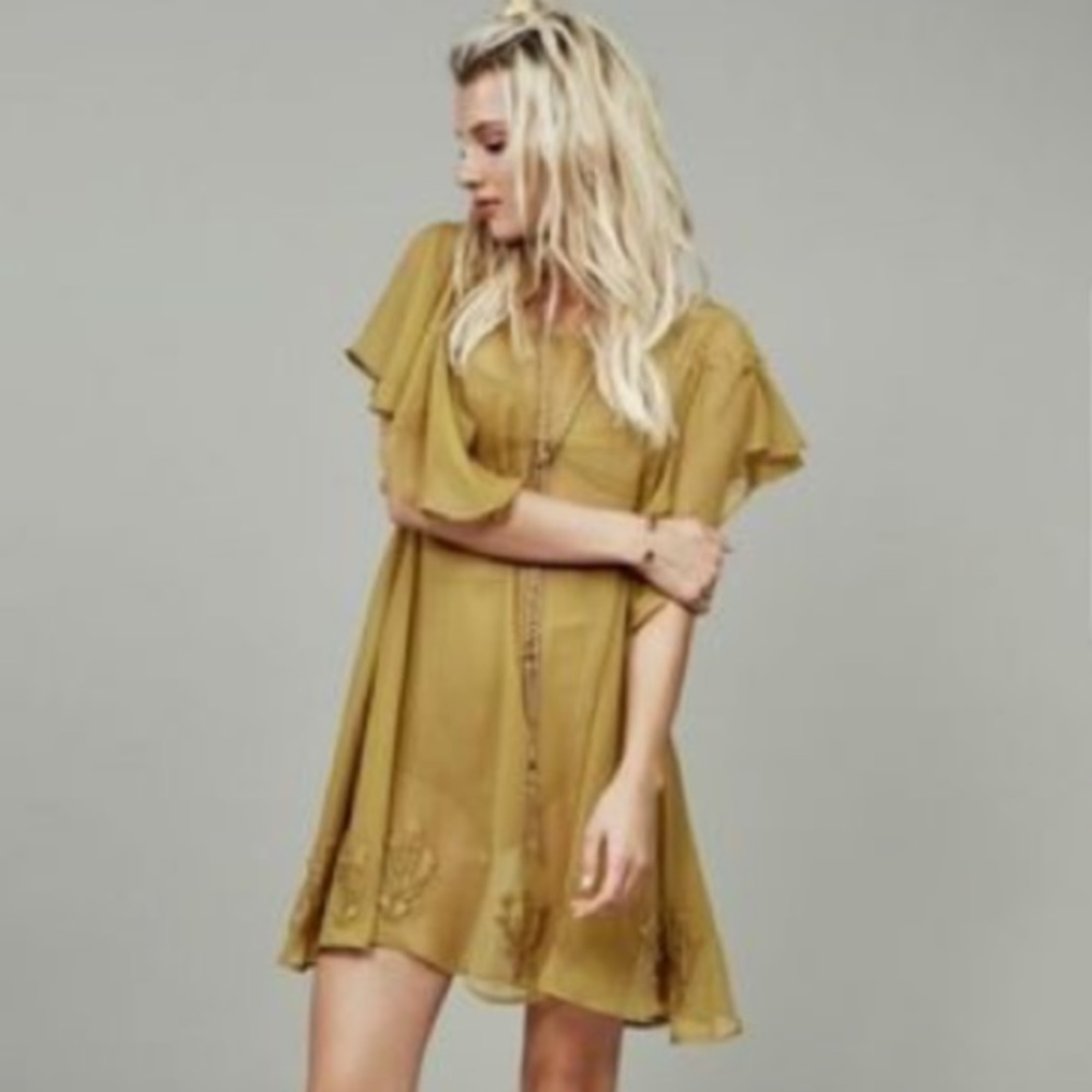 For Love & Lemons Sheer Cactus Dress
