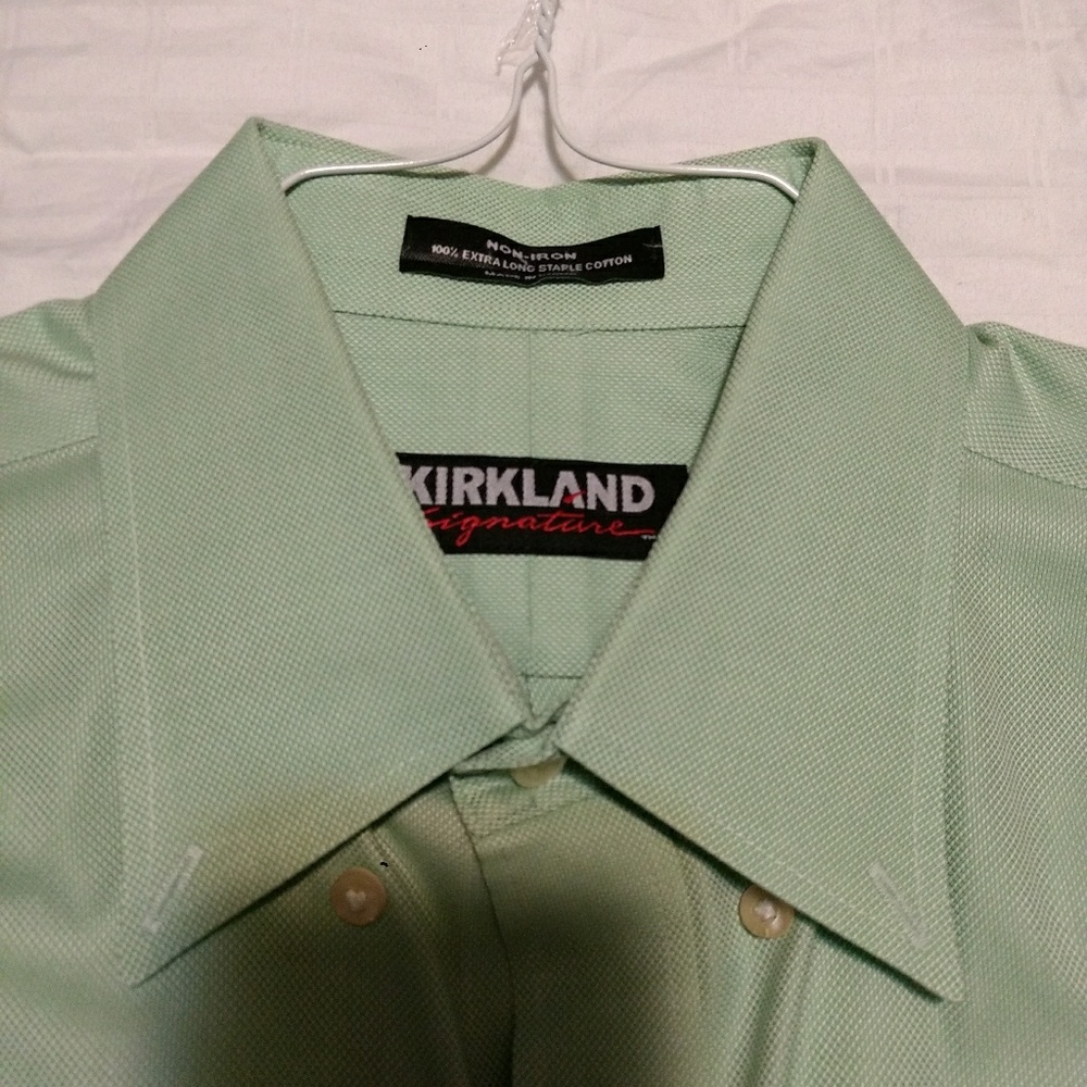 Kirkland Signature Dress Shirt Green