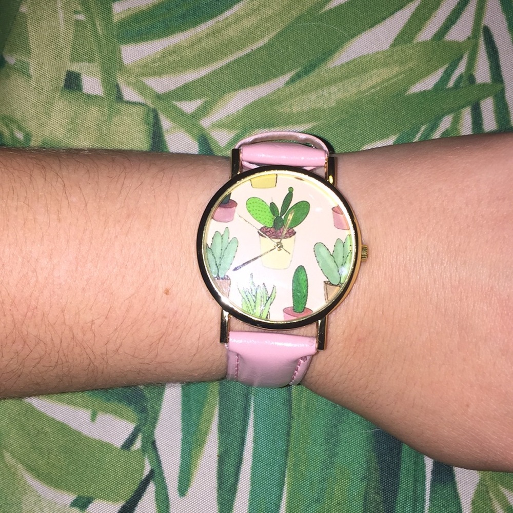 Millennial Pink Cactus Watch