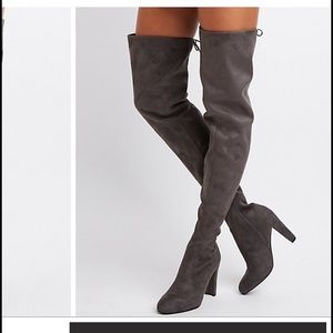 Charlotte Russe Tie-Back Over the Knee Boots
