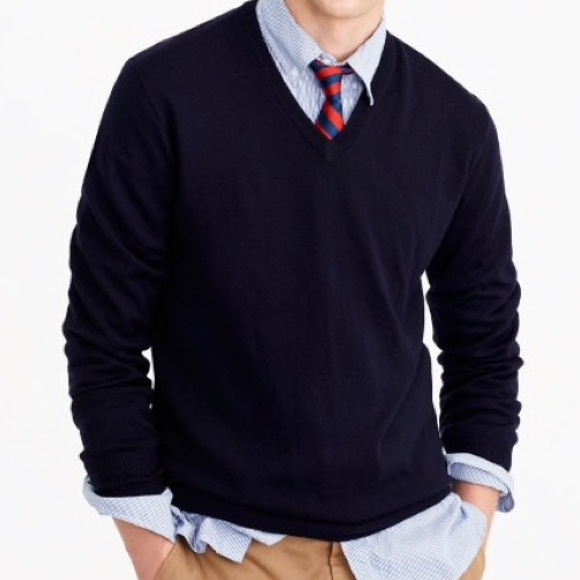 j crew men's v neck sweater