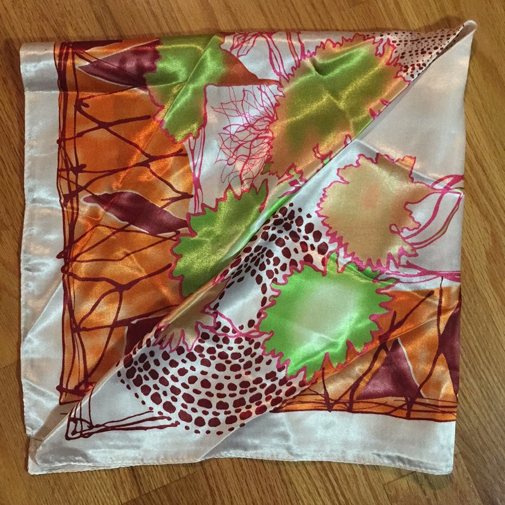 Colorful  square scarf  23” X 23”
