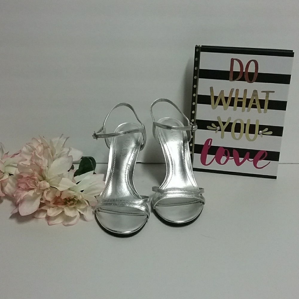 Ralph Lauren Silver Strappy High Heels