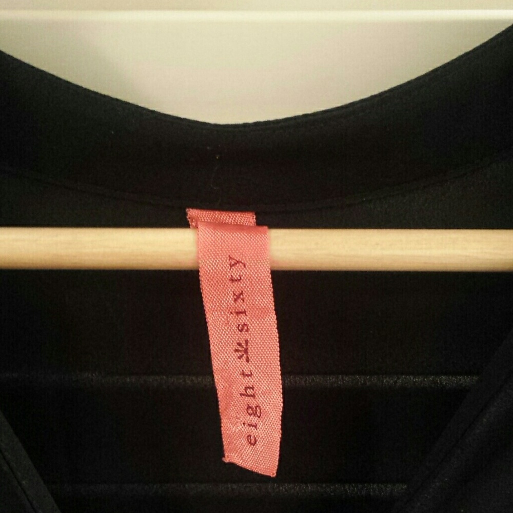 Eight Sixty black dress w gathered waist - Picture 4 of 7