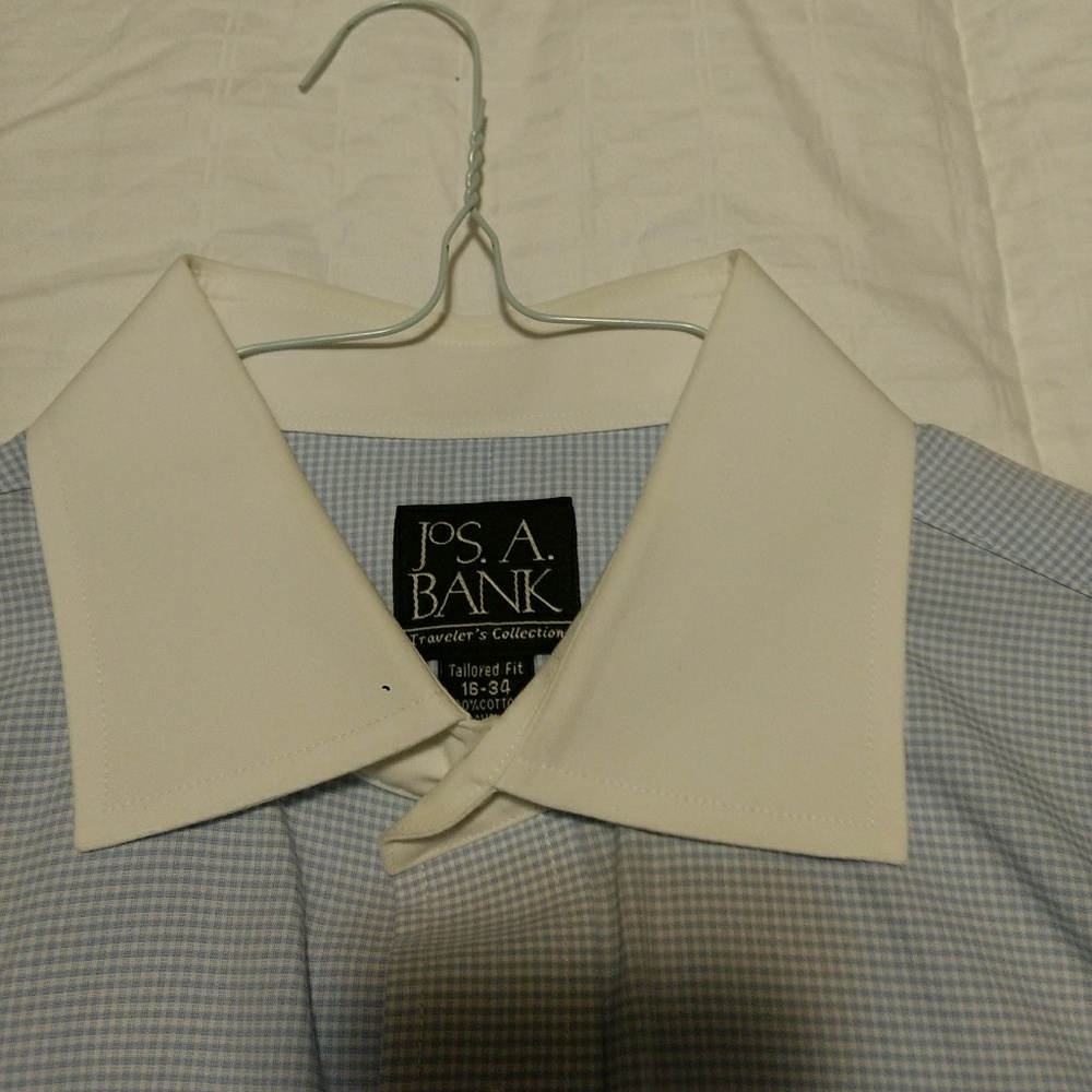 French Cuff - Jos. A Banks - Plaid Blue