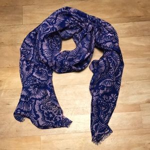 Juicy Couture Floral Wool Scarf