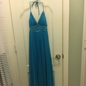 Jodi Kristopher Teal Prom Or Bridesmaid Dress