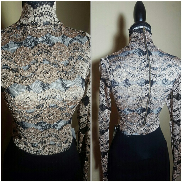 Lace Women's Sexy Split Front Long Sleeve Maxi M - Picture 3 of 7