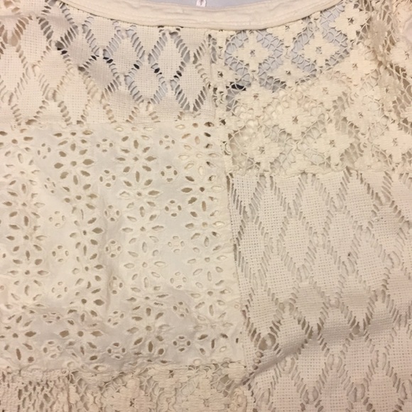 Free People Cream colored shirt. Size small - Picture 6 of 7