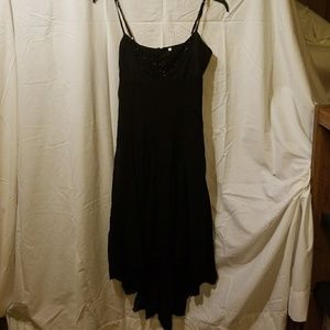 Shoulder Strap Black Dress