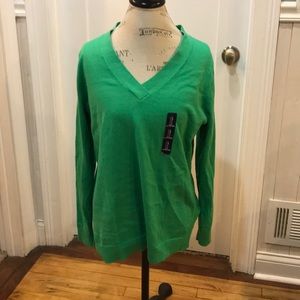 NWT!!  Green v-neck gap sweater. Size L