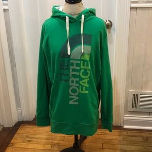 The North Face hoodie. Weathered Kelly green color